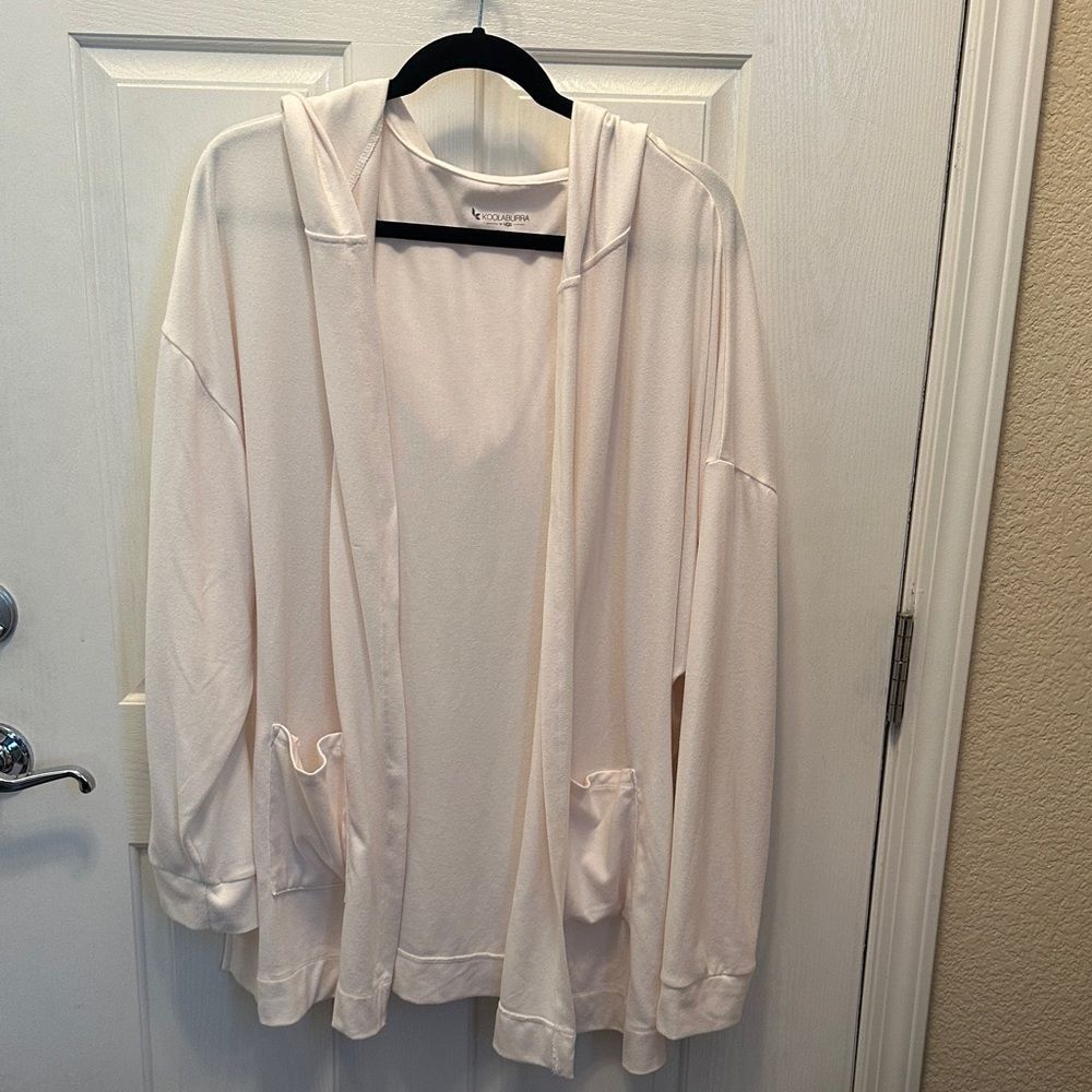 Koolaburra by UGG Cream Hooded Tunic Cardigan